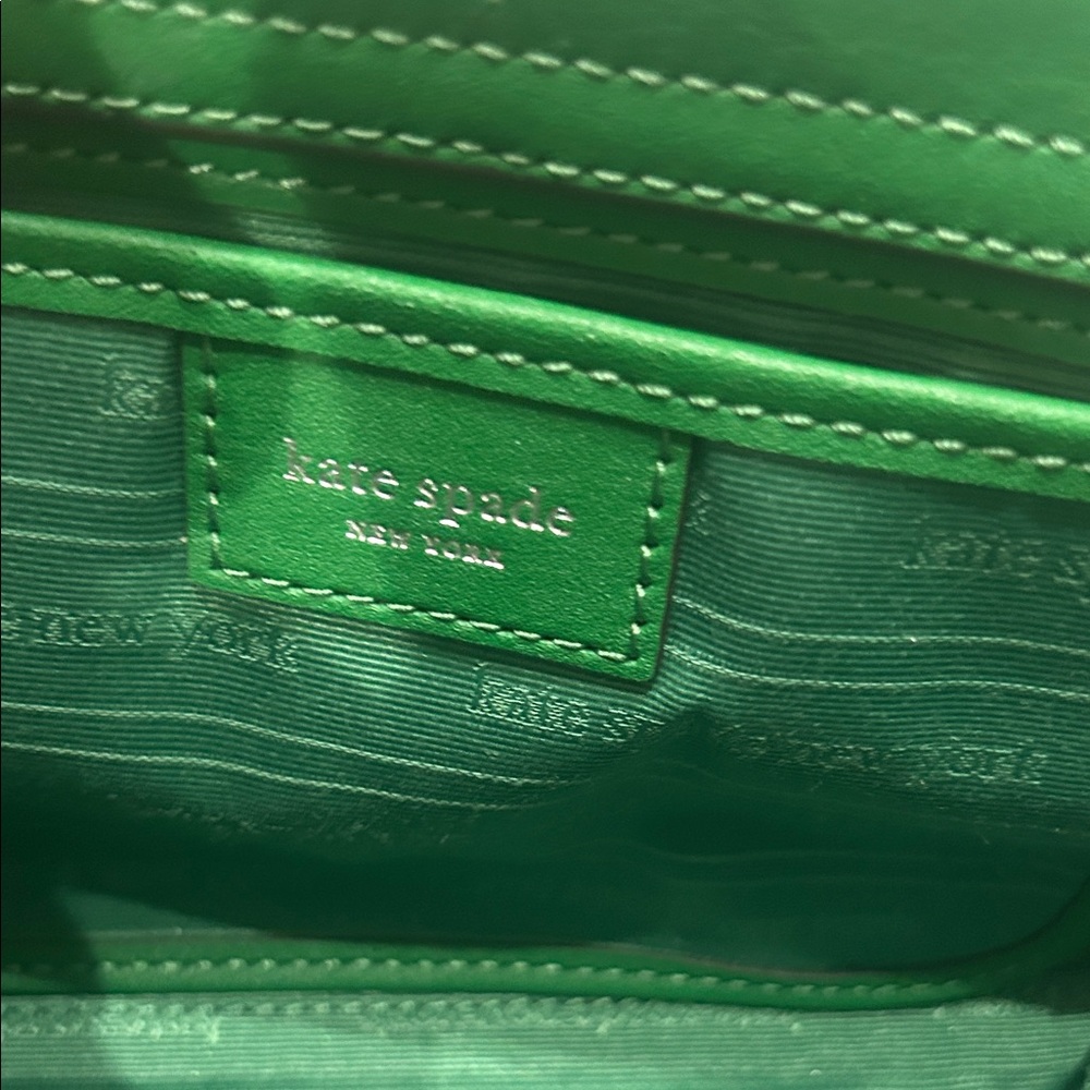 (NWT) Kate Spade Striped Green and White Sequin Crossbody Bag - Picture 7 of 7